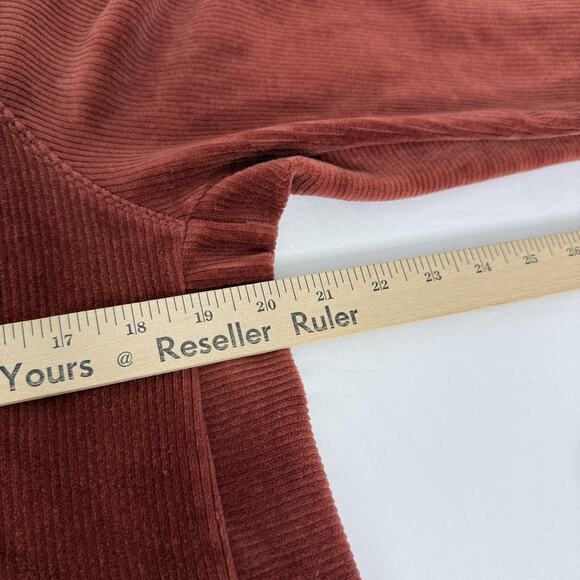 Soft Surroundings Sweater Womens Medium Rust Ribbed Velour Tunic Long Sleeve - Picture 6 of 7